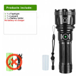 V&otilde;imas 200W LED taskulamp K&otilde;rge luumeniga 200000LM taskulamp Suumitav lamp Veekindel valgusti Kaasaskantav taskulamp 5 režiimi Latern A-Flashlight