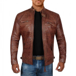 Mood meeste s&uuml;gistalv soe vabaaja nahast t&otilde;mblukuga pikkade varrukatega jope mantel L must