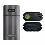 Power Bank Case Universaalne Mugav keevitusvaba Tulekindel p&otilde;rutuskindel kiirlaadimine LED-iga C