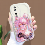 Armas koomiksimustriga kreemjas tekstuuriga korpus Lainelise servaga pehme silikoonkaanega telefoni&uuml;mbris Huawei Honor Infinix Tecno iPhone'i jaoks iPhone 13 Pro puhas