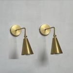 Komplektis 2 koonusevarjuga antiikne messingist seinavalgusti seinalamp, tualettvalgusti vannitoavalgusti, 1 hoidikuga seinavalgusti