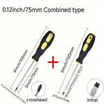 Ergonoomilise massaažik&auml;epidemega magnetiline kruvikeeraja komplekt &ndash; ristpea ja lamepea, t&ouml;&ouml;stuslik, kodune remondikomplekt minikruvikeerajate komplekt 2pcs