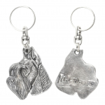 Schnauzer I - Silver-plated dog pendant, handbag decoration, backpack pendant by Art-Dog brand h&otilde;be