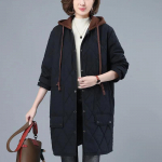 Naiste talvine pikk kohev soe jope kapuutsiga teemantpleed, suures suuruses jope lumesoe jakk 3XL