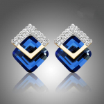 Luksuslikud kivist ruudukujulised k&otilde;rvar&otilde;ngad Austria kristallist klamber k&otilde;rvar&otilde;ngad, mis ei augusta naistele Statement Ear Cuff Pulmaehted