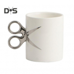 K&auml;&auml;rk&auml;epidemega keraamiline tass 350 ml uudne juuksuri juuksuri tee kohvikruus kingitus v&auml;rvilise glasuuriga k&auml;sit&ouml;&ouml;tass valge