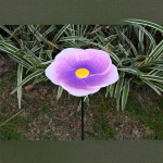 20 inch Height Birdbath Birdfeeder with Metal Stake Backyard Decoration Flower Pattern Garden roosa