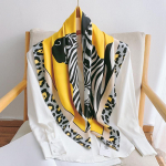 90CM Neli Aastaaega Ruudukujuline Suur Ruudukujuline Sall Luksuslik Dekoratiivne S&auml;rk Professionaalne Peapael Juuksepael P&auml;ikesekaitse Peapael 90*90cm