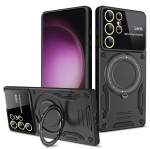 Magnetiline Magsafe juhtmevaba laadimis&uuml;mbris Samsung Galaxy S24 Ultra S24 Plus S 24 armor metallist r&otilde;ngahoidja aluse kate Samsung S24 must