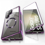 360&deg; t&auml;ielikult suletud objektiivi klaas Samsung Galaxy S25 S24 S23 S22 S21 Ultra Plus &uuml;mbrise alumiiniumsulamist magnetilise salvkapi kaitsekate For Samsung S23 Ultra