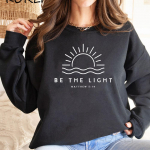Ole kerge dressipluus kingitus kristlastele Mathew 5:14 Dressipluus Bible Verse Kampsun Naiste Pullover Religioosne kapuuts, Faith Top M