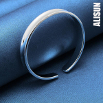 925 Sterling Silver Silver 8mm reguleeritav k&auml;ev&otilde;ru Moodsad pulmaehted 65MM