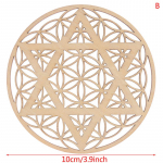 1 tk Creative Chakra Muster Coaster puidust Elulill Loodusliku s&uuml;mboliga &uuml;mmargune A