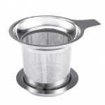 Teefilter k&auml;epideme kaanega peene v&otilde;rguga toiduklass 304 roostevabast terasest kruus lahtise lehega h&otilde;be