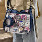 Harajuku Denim Ita Kotid Naistele Magus Lahe L&auml;bipaistev Messengeri Kott Rahakott Daamide &Uuml;htne Vabaaja Crossbody Kotid Esteetiline Only bags without accesso