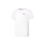 Li Ning Fitness Series SS23 &Uuml;hev&auml;rviline Logotr&uuml;kiga &Uuml;mara Kaelusega L&uuml;hikeste Varrukatega T-s&auml;rk Meeste Topid Valge ATST615-3 XL