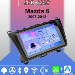 Android Carplay Auto Raadio Mazda 6 2007-2012 jaoks Multimeediam&auml;ngija Peaseade Stereo GPS Navigatsioon BT WIFI 2+32GB 2+32GB