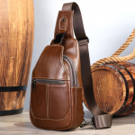 Pealmine kiht lehmanahast rinna kott meestele multifunktsionaalne ehtsast nahast vaba aja retro &otilde;la crossbody kott One Size