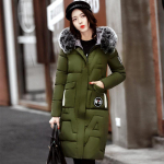 Naiste talveudu puuvillane polsterdatud parkjakk Mantlid pikkade kapuutsidega t&auml;isvarrukatega v&auml;rviline karusnaha krae T&otilde;mblukuga tasku soe &uuml;hev&auml;rviline XXL armee roheline v&auml;rv