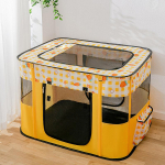Kokkupandav kutsika ja kassi puur aed Koera ja kassi pesa Lemmikloomatarbed Telk Kutsika ja kassi s&uuml;nnitustuba yellow carrot - rectangular delivery room