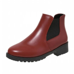 Naiste poolsaapad Nahast saapad naistele s&uuml;gistalvised l&uuml;hikesed saapad Naiste moodsad &uuml;mara varbaga keskmise kontsaga saapad, hulgim&uuml;&uuml;k 2024 35