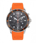 Mathey-Tissot Lagoon Kronograaf Oranž Silikoonrihm Must T&auml;hikvarts H123CHALO 100M Meeste K&auml;ekell