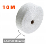 10M v&auml;ljalasketoru 2,5 cm laiune isolatsioon soojusisolatsiooniga soojusm&auml;his rull puuvillane banaani riie mootorratta klaaskiust kuumakaitse lint