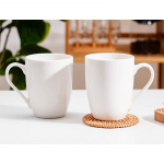 2tk kohvikruus keraamilised suured kohvitassid Keraamilised valged kohvikruusid latte, tee, cappuccino, kakao ja mikrolaineahju jaoks