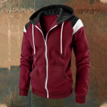 Meeste kontrastv&auml;rviline mood kapuuts Meeste vabaaja spordimantel XL