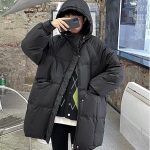 Naiste sulejoped Talvine kottis, tihendav soe mull, pikk, &uuml;lisuur naiste puffer puuvillane polsterdatud jope v&auml;lir&otilde;ivad S valge