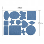 Isekleepuv must/sinine plaaster sulejope p&uuml;kste jaoks, riide parandamiseks pestav plaaster