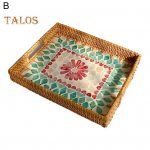 Punutud puuviljavaagen ilma r&auml;stideta, tihedalt kootud erksav&auml;rviline, vastupidav Nautige suupisteid, vitstest puuviljavaagen hotellile