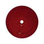 Red Christmas Tree Skirt 18.11 inch Dia Reusable Round Ornament Mat for Indoor