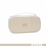 Lihtsa disainiga pliiatsikoti pliiatsi&uuml;mbris Macaron Color mitme v&otilde;rguga taskuga k&auml;epidemega hoiukott kirjatarvete koolile