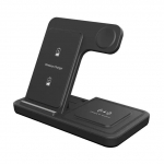 15W 3-&uuml;hes juhtmevaba laadimisalus iPhone'ile 15 14 13 12 11 Pro Max, Apple Watch 9 8 7 6 SE, AirPods Pro 2 3, Kiirlaadimija must
