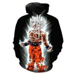 Jaapan Anime Dragon Ball Goku kapuuts, mood vabaaja 3D-prindiga kapuutsid Unisex kapuutsiga pikkade varrukatega dressipluus M