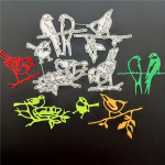 Metalli l&otilde;ikamise stantsid L&otilde;igatud vormid Loomade linnukaunistused V&auml;ljal&otilde;igete album Paber K&auml;sit&ouml;&ouml; nuga Hallitus Tera &scaron;abloonid Matriitsid