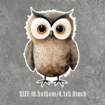 Owl in A Daze autokleebised Naljakad veekindlad vin&uuml;&uuml;lkleebised Mootorratta dekoratiivtarvikud, kasutatakse auto, mootorratta, s&uuml;learvuti, kaubiku jaoks, valge