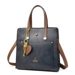 Stiilne kott Retro kandekott Naiste tekstuuriga PU naiste k&auml;ekott &Otilde;lakott Crossbody kott One Size sinine