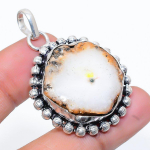 Solar Quartz Handmade 925 Sterling Silver Jewelry Pendant 1.77 u1y92
