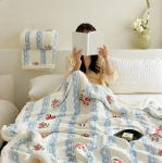 Piimane sametist tekk lastele, paksendatud lambavillast tekk, paksendatud kahepoolne sametist l&otilde;una 100 120cm