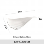 Kodu Loominguline Lehvikukujuline S&ouml;&ouml;gitaldrik Valge Salat Steigi Taldrik Kerge Luksus Restoran Pearoa Magustoidutaldrik Toidu Dekoratiivtaldrik