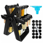 360&deg; p&ouml;&ouml;rlev v&uuml;rtsiriiul 18 klaasist v&uuml;rtsipurgi komplektiga Mugav soola- ja pipra&scaron;eikerid maitseainete organiseerija k&ouml;&ouml;gitarbed