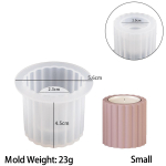 Silindriline triibuline k&uuml;&uuml;nlajalg silikoonvorm DIY lihtsus k&uuml;&uuml;nlaaluse valuvorm betoon kips vaiguvormid kodu dekoratsioon