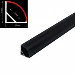 0,5 m/tk Must V/U/YW Stiilis LED Alumiiniumprofiil 5050 5630 jaoks Kanalihoidik Piimjas Kate Kapp Kapi Lineaarne Baar Ribavalgustid 10pcs