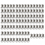 100 komplekti Saapaelatsi konks D-r&otilde;ngas &Ouml;&ouml;s Aas Pannal Messing Kinga Nahkkott DIY Neetimist&ouml;&ouml;riist H&otilde;bedane 9x14mm