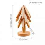 4 TK puukujundusega alus Puidust naelad Dekoratiivne p&otilde;letusvastane kuumakindel lauamatt Alusealused Puidust lauamatid L
