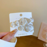 2 tk/partii l&auml;bipaistev alligaatoriklamber ookeanimulliga juukseklambrid kaunid peakatted ema ja t&uuml;tre korea juuste aksessuaarid valged 2pcs