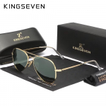KINGSEVEN Pilot Alloy p&auml;ikeseprillid meeste polariseeritud UV400 peegeldusvastased t&auml;israamiprillid naiste retro luksuslikud prillid