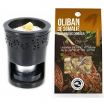 Br&ucirc;le-parfum en pierre + r&eacute;sine d'Oliban de Somalie must